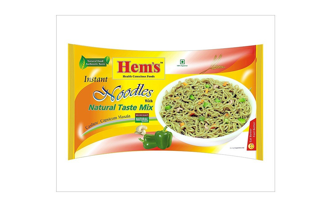 Hem's Instant Noodles With Natural Taste Mix Cashew Capsicum Masala   Pack  280 grams